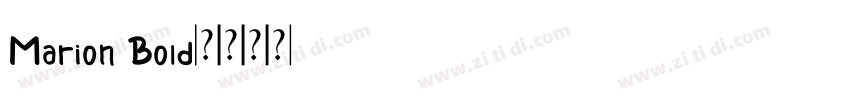 Marion Bold字体转换
